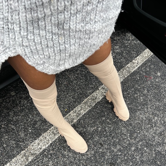 EGO OVER-THE-MOON CHUNKY SOLE OVER THE KNEE THIGH HIGH SOCK BOOT - Picture 9 of 12